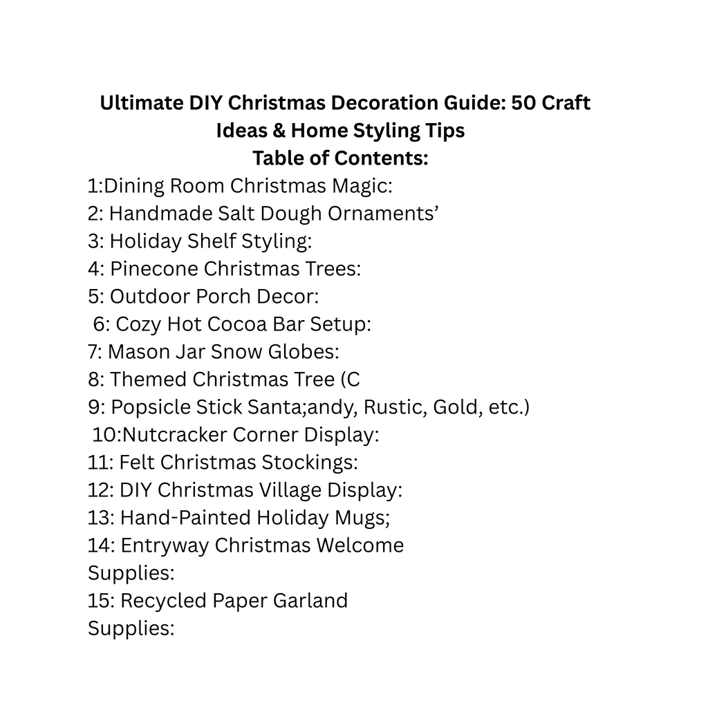 Ultimate DIY Christmas Decoration Guide: 50 Craft Ideas & Home Styling Tips